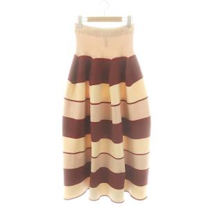 POTTERY SKIRT フレアスカート ロング ニット ボーダー 1 マルチカラー /DF OS