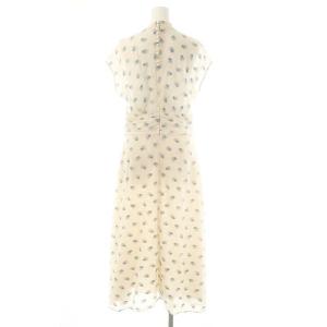 Mame Kurogouchi French Sleeve Dress With Small Flower Embroidery
