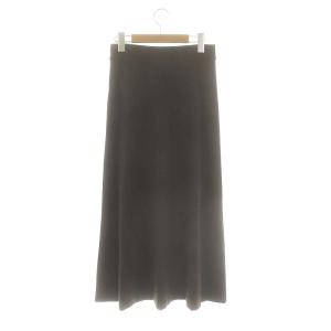 EVERYDAY I LIKE 24AW New Jersey Flare スカート フレア ロング 36 ブラウン /DF OS