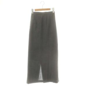 24SS MINIMAL STRAIGHT SKIRT タイトスカート ロング 36 チャコールグレー
