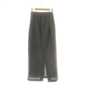 ENFOLD 24SS MINIMAL STRAIGHT SKIRT タイトスカート ロング 36 チャコールグレー