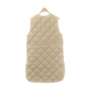 TAION × アンフィーロ UNFILO キルティングジレ ダウンベスト ロング ベージュ /DF OS