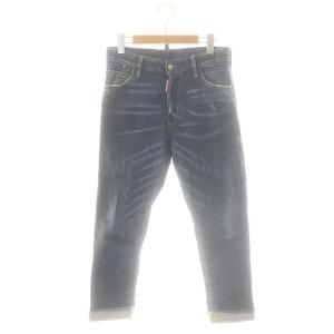 加工デニムスキニーパンツ ジーンズ 44 紺 /MI OS AD