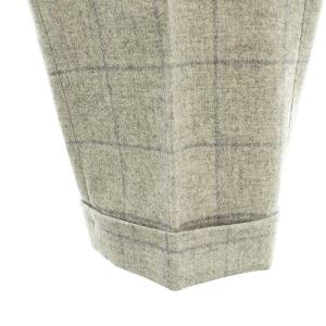 PT01 Wooll SUPER SLIM FIT チェック柄パンツ スリムテーパード 46 グレー /DF OS