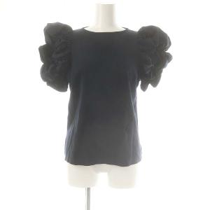 23SS シャーリングスリーブカットソー 38 紺 /MI OS SH