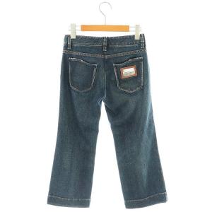 DOLCE&GABBANA クロップドデニムパンツ カプリ丈 ダメージ加工 36 インディゴ /ES OS
