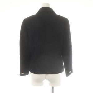 courreges ツイード ジャケット スカート タイト 膝丈 セットアップ 9 ネイビー /HK OS