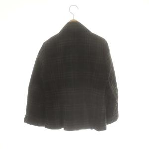 BURBERRY LONDON チェック ステンカラージャケット 38 ダークブラウン /DF OS
