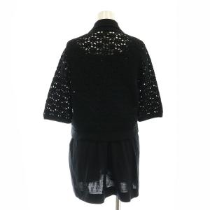 Harrods アンサンブルニット ニットボレロカーディガン ニットカットソー 黒 /MI OS