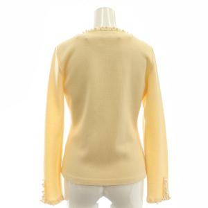 Harrods パール アンサンブルニット カーディガン ノースリーブカットソー アイボリー /MI OS