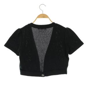 René ニットボレロカーディガン 半袖 36 ネイビー /ES OS