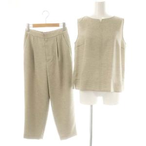 セットアップ ノースリーブカットソー テーパードパンツ 38 36 グレージュ /DO OS