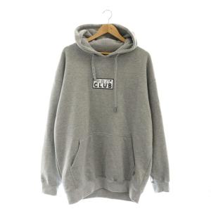 ボックスロゴ パーカー スウェット プルオーバー XL グレー /CX OS