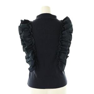 COCO DEAL 24SS フリルニットシャツ カットソー 2 紺 /MI OS