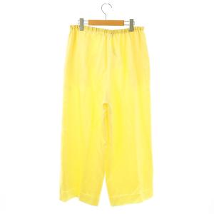 Drawer イージーワイドパンツ ドロスト シルク混 40 イエロー /ES OS