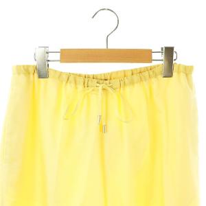 Drawer イージーワイドパンツ ドロスト シルク混 40 イエロー /ES OS