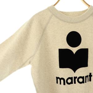 ISABEL MARANT ETOILE フロッキープリント 裏起毛 スウェット トレーナー 長袖 36 グレー /AT OS