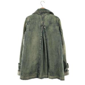 LE CIEL BLEU フェイクファー付き デニムコート ミドル丈 38 紺 ネイビー /AT OS