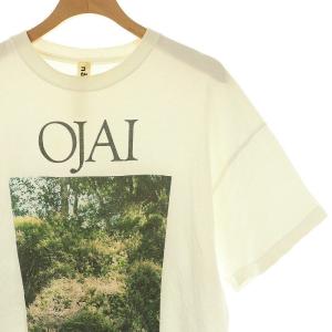 nagonstans プリントTシャツ カットソー 半袖 グラフィックプリント 38 ホワイトマルチカラー /ES OS