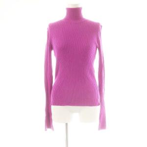 23SS リブハイネックニット カットソー ウール混 M 紫 /MI OS