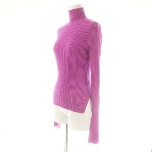 nagonstans 23SS リブハイネックニット カットソー ウール混 M 紫 /MI OS