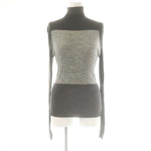 23AW high neck long sleeves ニット カットソー ウール M グレー /MI