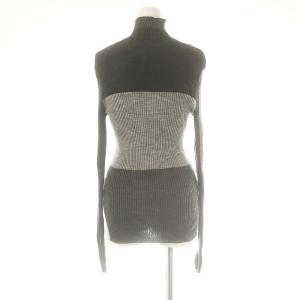 nagonstans 23AW high neck long sleeves ニット カットソー ウール M グレー /MI