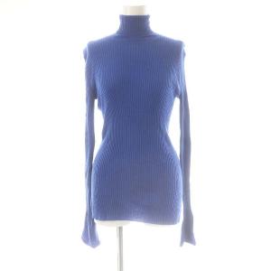 22AW リブハイネックニット カットソー ウール M 青 /MI OS