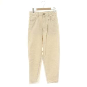 Cotton Linenカツラギ Modest デニムパンツ ワイドテーパード リネン混 34 ベージュ