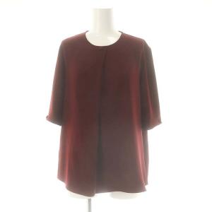 theory luxe 22SS セットアップ MOBIA HUDSON とろみ素材 ブラウス フレアスカート 38 ボルドー