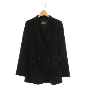 ウールダブルジャケット テーラード 36 黒 ブラック /AT OS
