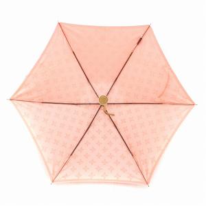CELINE 折り畳み傘 アンブレラ 日傘 マカダム柄 総柄 ロゴ ピンク /JS