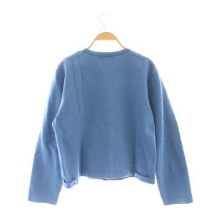 agnes b. カーディガンプレッション 長袖 トリコロールタグ 3 ライトブルー /DO OS SH