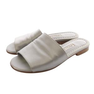 フラットサンダル レザー ミュール 35 グレー /SR SH