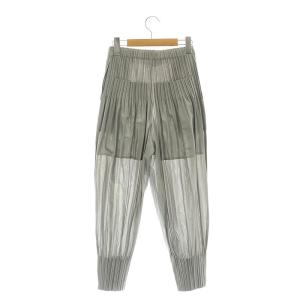 PLEATS PLEASE ISSEY MIYAKE FLUFFY BASICS パンツ プリーツ グレー