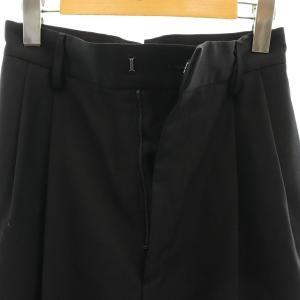 MUSE de Deuxieme Classe WOOL SERGE タックPT2 パンツ ワイド 34 ブラック /HK OS