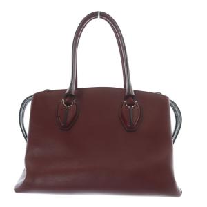 Dスタイリング トートバッグ ハンドバッグ レザー ボルドー /YO11