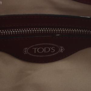 TOD'S Dスタイリング トートバッグ ハンドバッグ レザー ボルドー /YO11