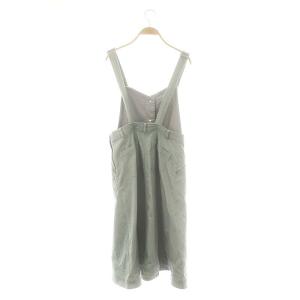 BLUE LABEL CRESTBRIDGE ヴィンテージカラーツイル サロペットスカート フレア 38 水色 /MI OS