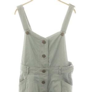 BLUE LABEL CRESTBRIDGE ヴィンテージカラーツイル サロペットスカート フレア 38 水色 /MI OS