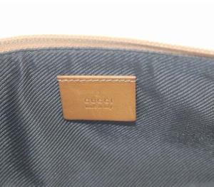GUCCI アクセサリーポーチ ハンドバッグ GGキャンバス ブラウン
