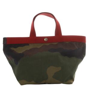 707WD 広島限定 舟型トートM バッグ ハンドバッグ コーデュラナイロン カモフラージュ×パプリカ×ドラジェタグ