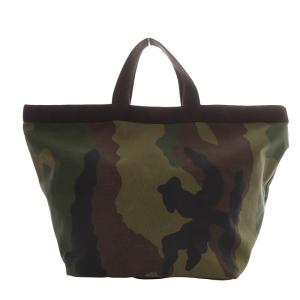 Hervé Chapelier 725Wカモフラージュ コーデュラ舟型トートL 迷彩 ハンドバッグ カーキ /YO3