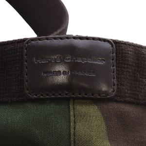 Hervé Chapelier 725Wカモフラージュ コーデュラ舟型トートL 迷彩 ハンドバッグ カーキ /YO3