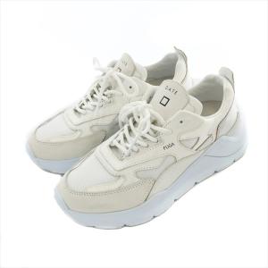 D.A.T.E. フーガ ナチュラル FUGA NATURAL スニーカー シューズ 厚底 牛革 6.5 23.5cm 白