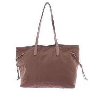 PRADA テスートナイロン×サフィアーノレザー トートバッグ ショルダーバッグ ピンク /YO13 OH