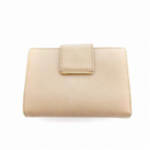 PRADA 1MH523 財布 Wホック サフィアーノレザー ベージュ  /UO