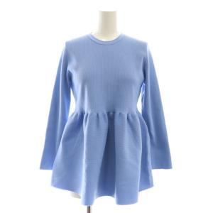 23SS ペプラムプルオーバーニット カットソー 38 青 ブルー /CX OS