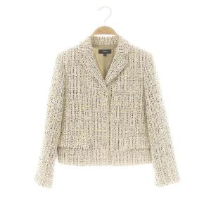 HATCH TWEED LS CROP JKT NB テーラードジャケット ツイード シングル 00 アイボリー