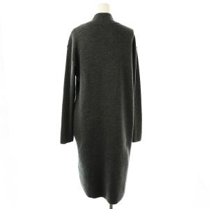 ARTISAN ハイネックジャカードニットワンピース ロング 長袖 9 チャコールグレー /ES OS